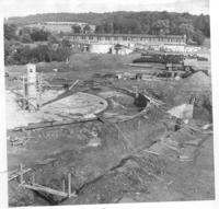1962 construction of the Water Treatment Plant with the original 1927 building in background.