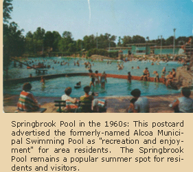 A postcard advertising the formerly-named "Alcoa Municipal Swimming Pool.