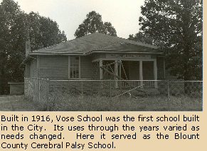 Built in 1916, Vose School was the first school in the City.