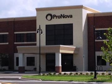 A large brick building with a sign reading, "ProNova."