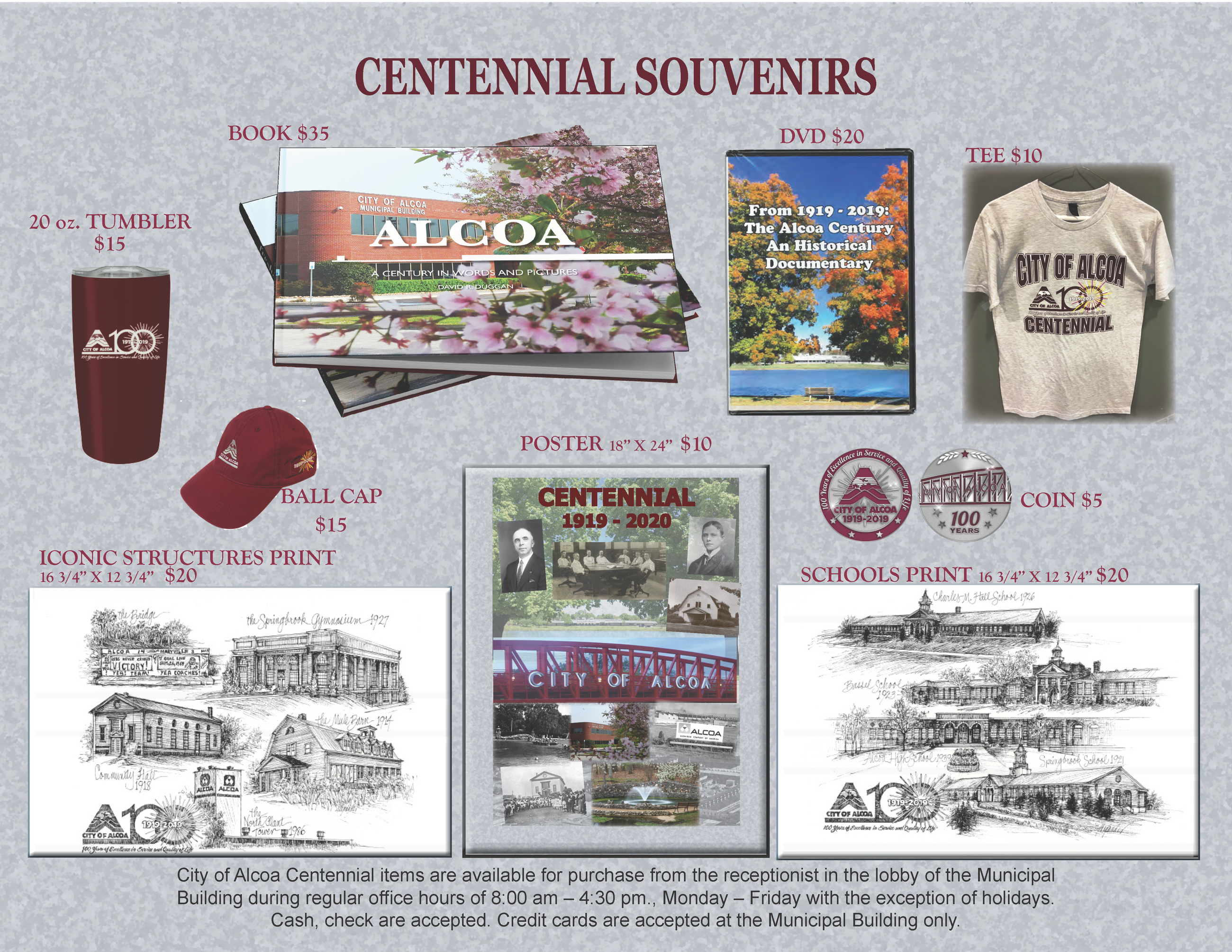 Pictures and prices of centennial souvenirs