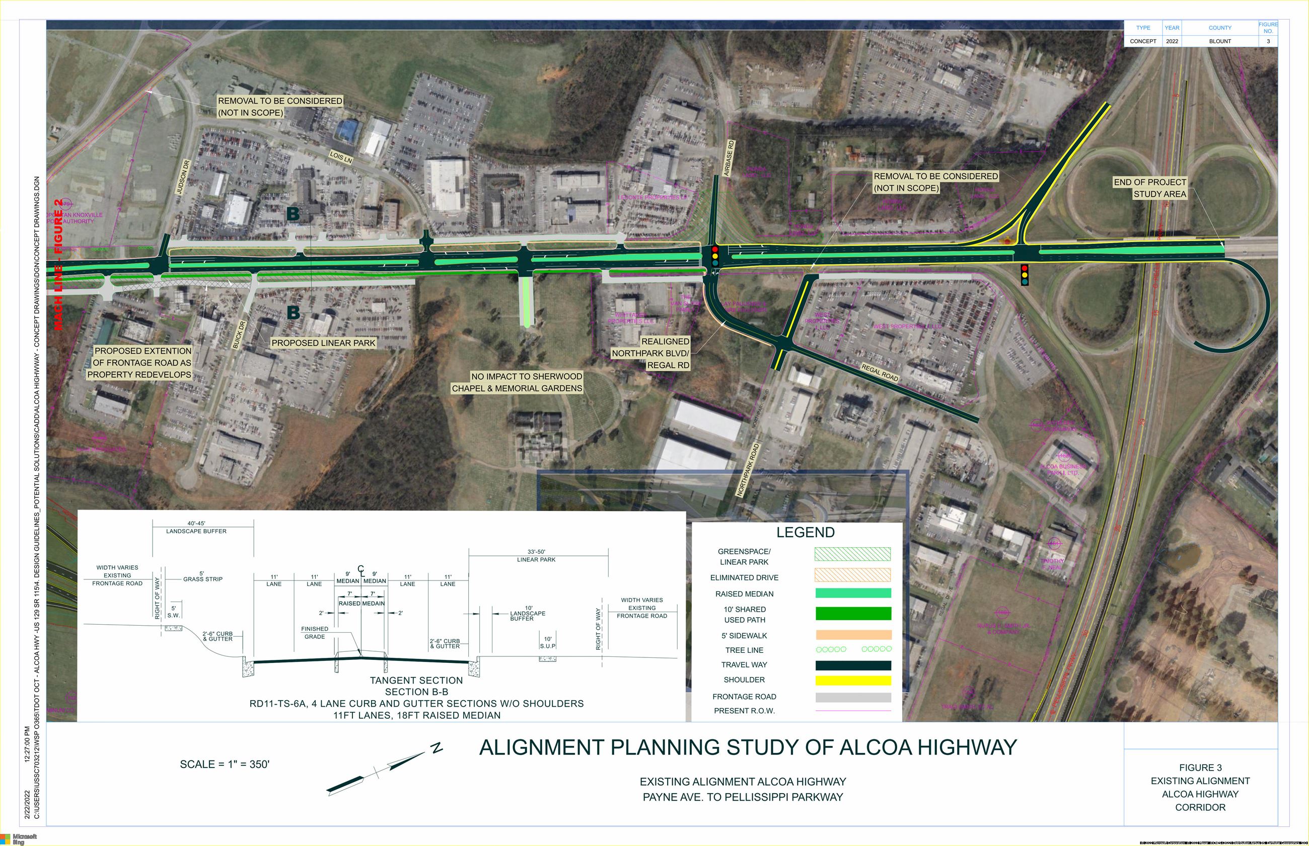 Alcoa Highway - Section 2 of the Highway project