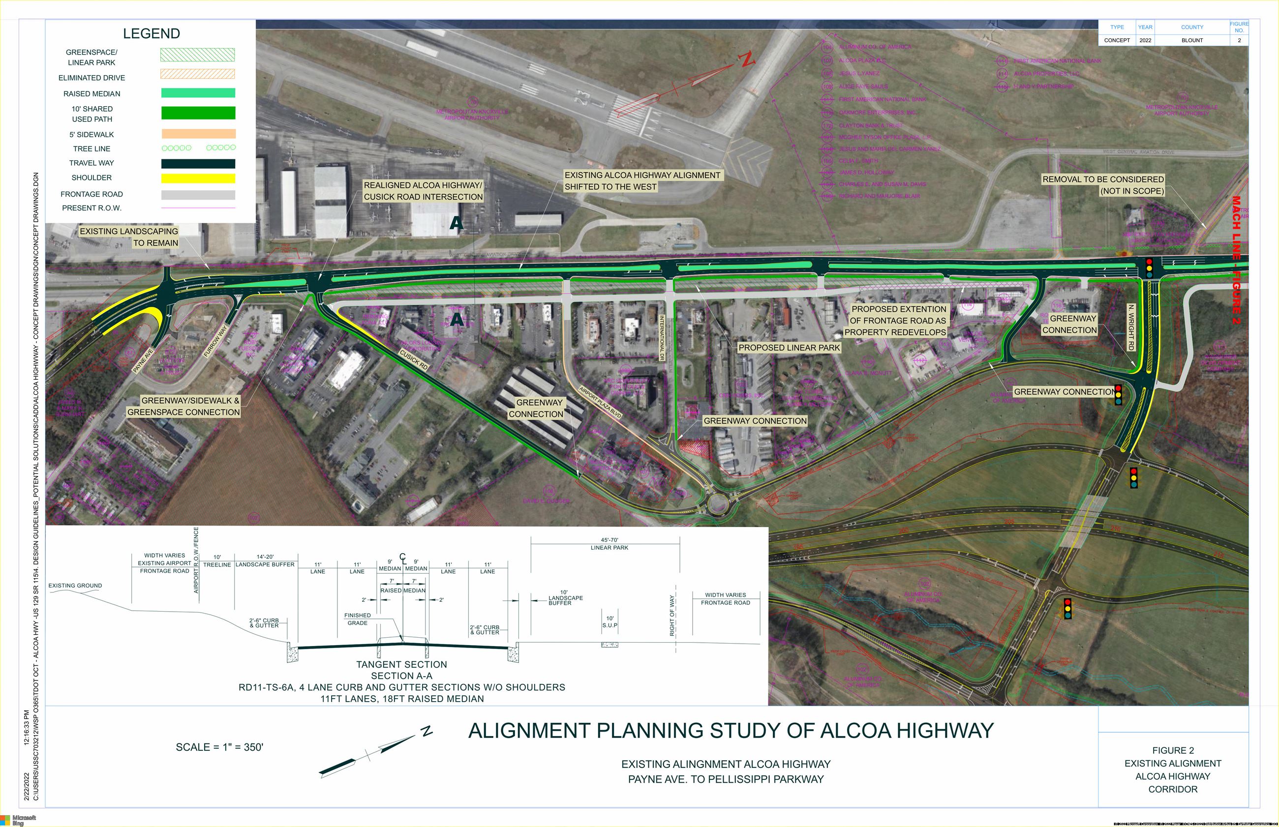 Alcoa Highway - Section 1 of the highway project